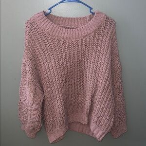 Cozy Pink Knit Sweater